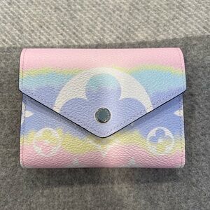 Louis Vuitton Pastel Pink Blue Yellow Monogram Compact Wallet